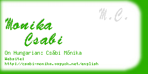 monika csabi business card